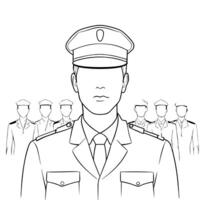army, illustration line art vector