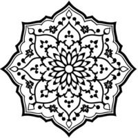 pattern from persian tabriz carpet, illustration line art vector
