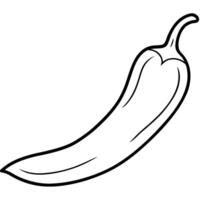 3d rendering of dynamic chili pepper with white background, illustration line art vector