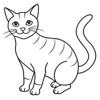 cat, illustration line art vector