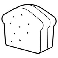 bread with white background, illustration line art vector