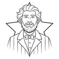 patriotic, illustration line art vector