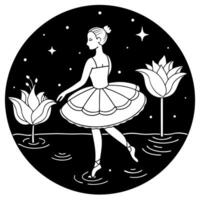 swan lake ballet scene a detailed scene inspired by the famous swan lake ballet depict the vector