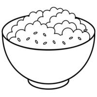 a coloring page of an food oat with no color just black lines, illustration line art vector