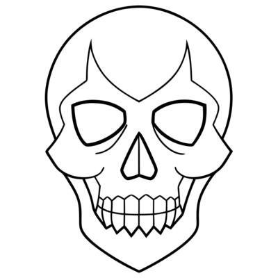 skull design, illustration line art