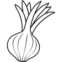 a coloring page of an food leek with no color just black lines, illustration line art vector