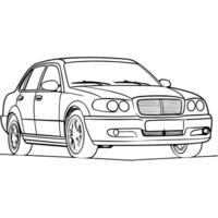 car, illustration line art vector