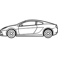 a stylish, high-end coupe with refined, smooth lines side profile showing elegance and performance, vector