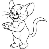 a format image for illustrator design showcaing jerry from tom and jerry cartoon holding a vector