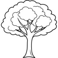 a tree, illustration line art vector