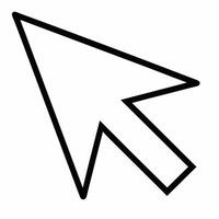 mouse pointer icon, illustration line art vector