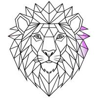 a captivating modern minimalist design featuring an abstract geometric lion the lion is rendered in vector