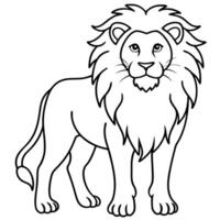 crie, um leao, illustration line art vector
