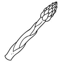 3d rendering of dynamic asparagus with white background, illustration line art vector