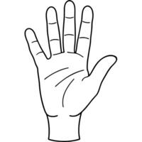 single continuous line drawing of hand gesture, illustration line art vector