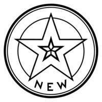 the star sign in a circle with text around star is new in the style of the soviet union, vector