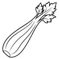 celery, illustration line art vector