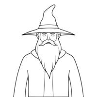 wizard of oz, illustration line art vector