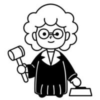 a cartoon character resembling a judge, possibly inspired by the well-known tv personality judge vector
