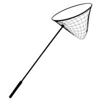 landing net, illustration line art vector