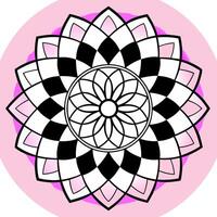 digital illustration featuring a symmetrical, multi-layered mandala design the mandala is composed vector