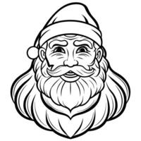 santa claus, christmas, bold line, detail line, simplify color, sharp line, full body, vector