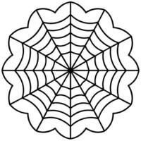 coloring pages for kids, bold line art, web-like pattern with interlocking circles, vector