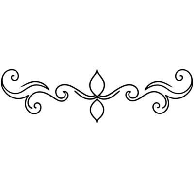 antique classic baroque text separator decoration, illustration line art