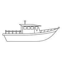 sapboat icon minimalistic, illustration line art vector