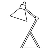 design a minimalist lamp using continuous lines, emphasizing its form and light source, vector