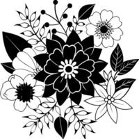 a illustration of a floral pattern, featuring a variety of flowers, leaves, and branches in vector
