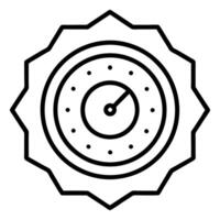 fast quick speed badge no text just graphic clock, illustration line art vector