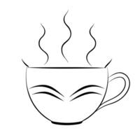 elegant lines representing cat whiskers, which are complemented by two curved lines on top, vector