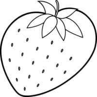 3d rendering of dynamic strawberry silhouette beautiful line art, illustration line art vector