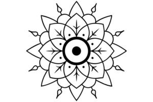 a mandala with a central yin-yang symbol, surrounded by elements representing balance and harmony, vector