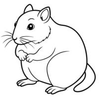 hamster grooming the badger sits or lies down while using its front paws to clean its fur or vector