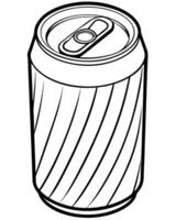 a can, illustration line art vector