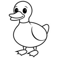 a waddles silhouette vecotor on white background, illustration line art vector