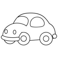 cute car coloring page, illustration line art vector