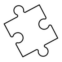 puzzles with a missing piece, illustration line art vector