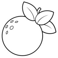 a coloring page of an food blueberry with no color just black lines, illustration line art vector