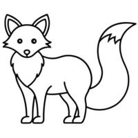 a flat design icon of a fox, featuring a bushy tail and pointed ears with minimal details, vector