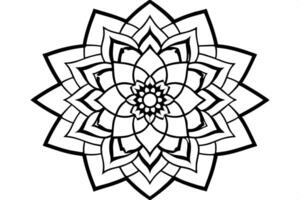 a vibrant mandala with intricate geometric patterns, blending warm and cool colors in perfect vector