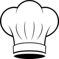 chef hat, illustration line art vector
