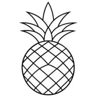 3d rendering of dynamic pineapple silhouette beautiful line art, illustration line art vector