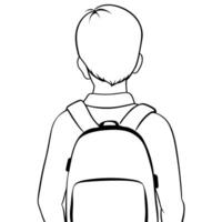 back to school, illustration line art vector