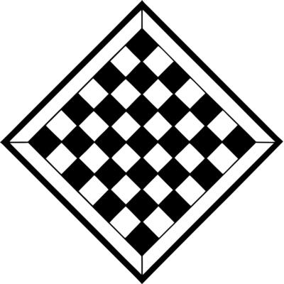 plain chess board from top, illustration line art