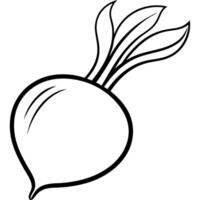 3d rendering of dynamic beet with white background, illustration line art vector
