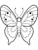 admiral butterfly, only contours, black and white picture for coloring book, for a childrens vector