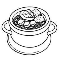 a classic french beef bourguignon, a hearty stew simmered in red wine, served with crusty bread, vector